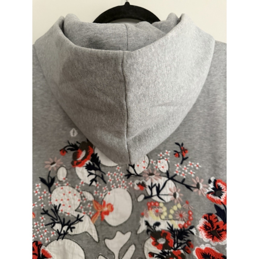 Free People Movement "At My Best" Embroidered Hoodie Grey Women's Size Small - Picture 4 of 13